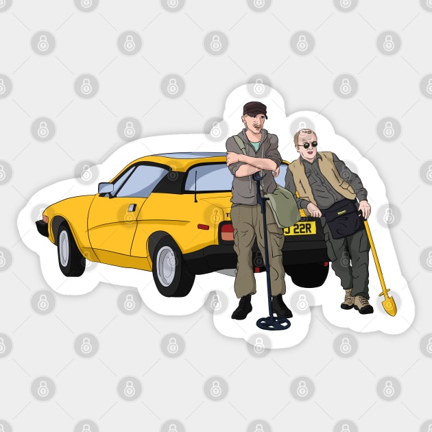 Detectorists - Lance & Andy - DMDC Sticker by InflictDesign